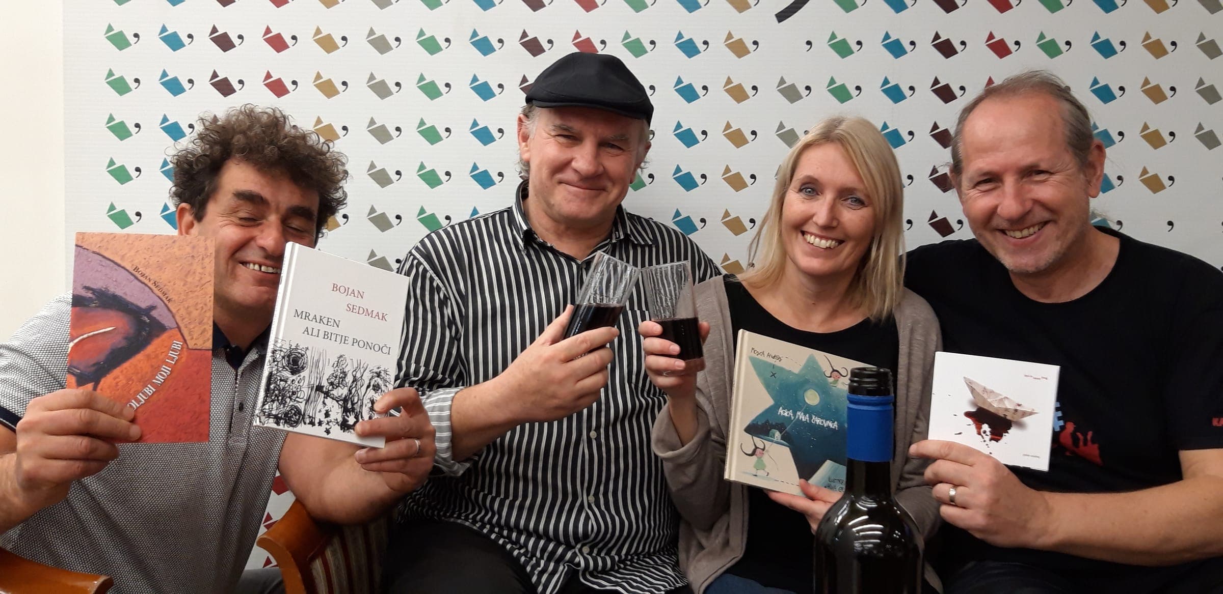 35. knjižni sejem v Ljubljani – Orlando Uršič, Bojan Sedmak, Mojca Andrej, Peter Andrej, 2019